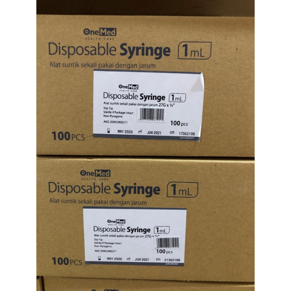 SPUIT 1 CC (ONEMED) BOX 100 PCS