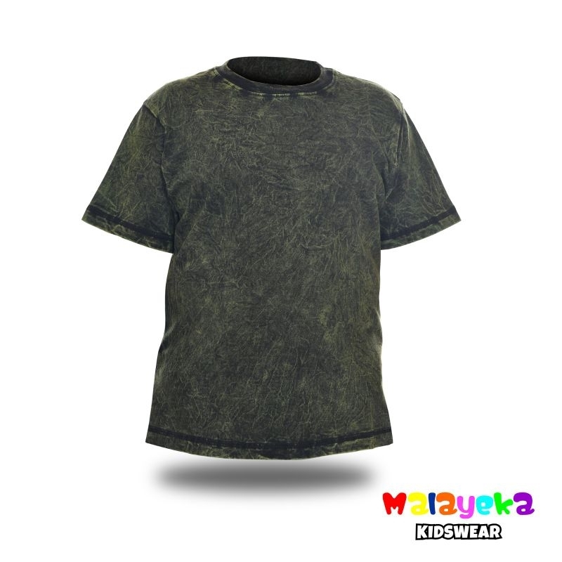 KAOS ANAK WASHING T-SHIRT POLOS (ORIE GREEN)
