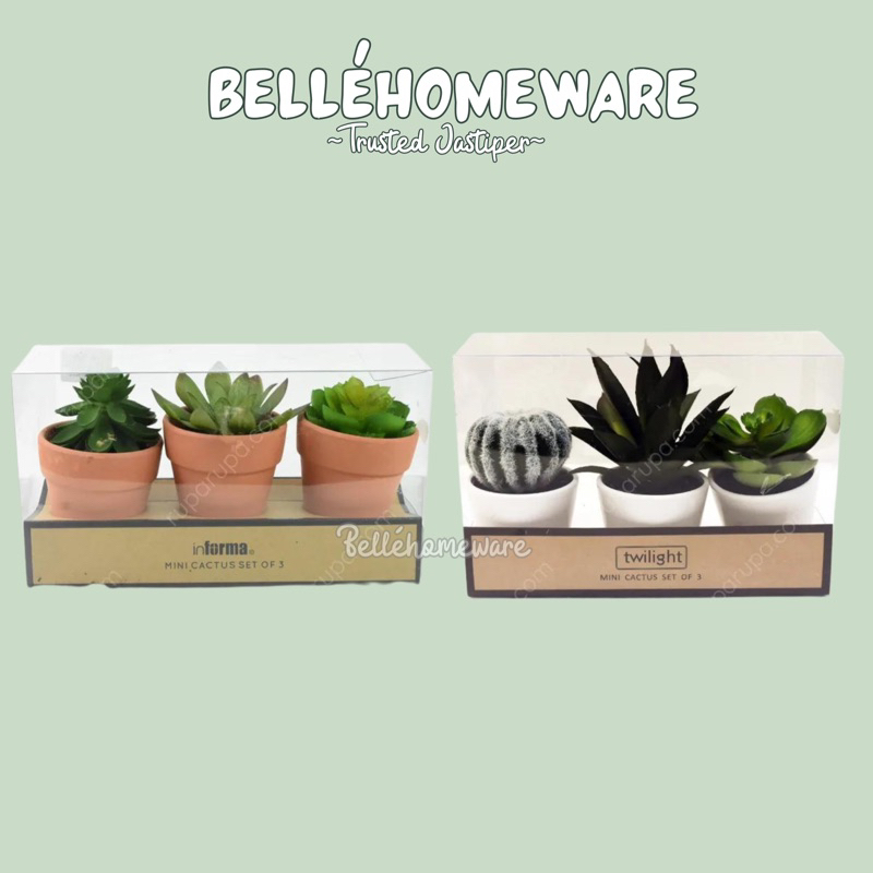 TANAMAN ARTIFISIAL KAKTUS SET 3PCS | TANAMAN HIAS TANAMAN TIRUAN - INFORMA SURABAYA