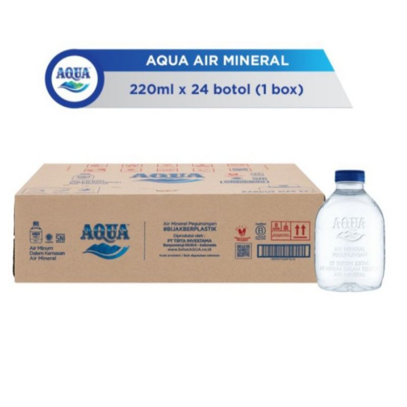 

Aqua cube 220ml (1dus) 24 botol