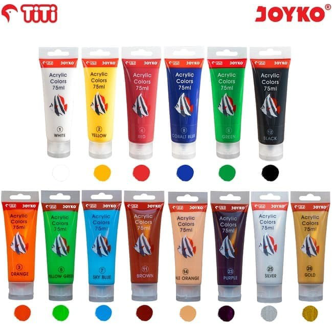 

Model Terkini Acrylic Color Cat Akrilik Joyko TiTi ACC-75ML