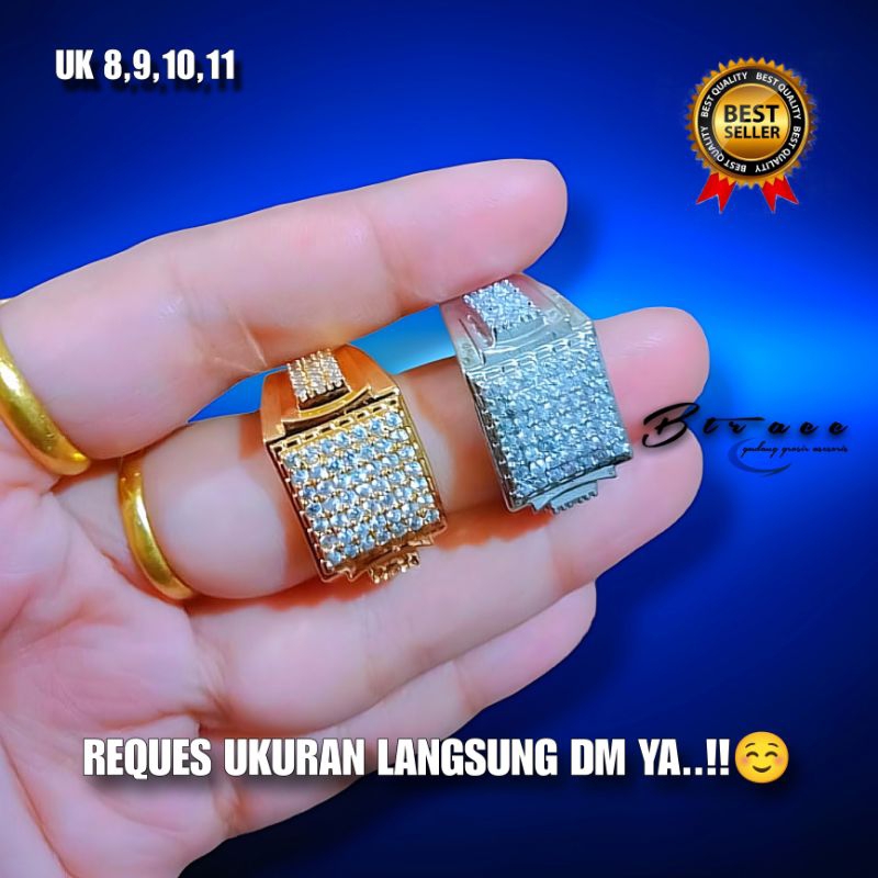CINCIN PRIA BATU BERLIAN PERMATA MEWAH ELEGANT