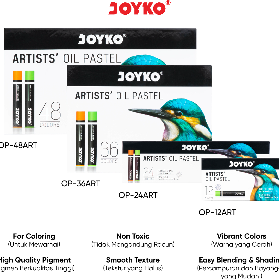

Terbaru Artists Oil Pastel Krayon Minyak Joyko OP-ART Warna Colors ➜♪✲❊