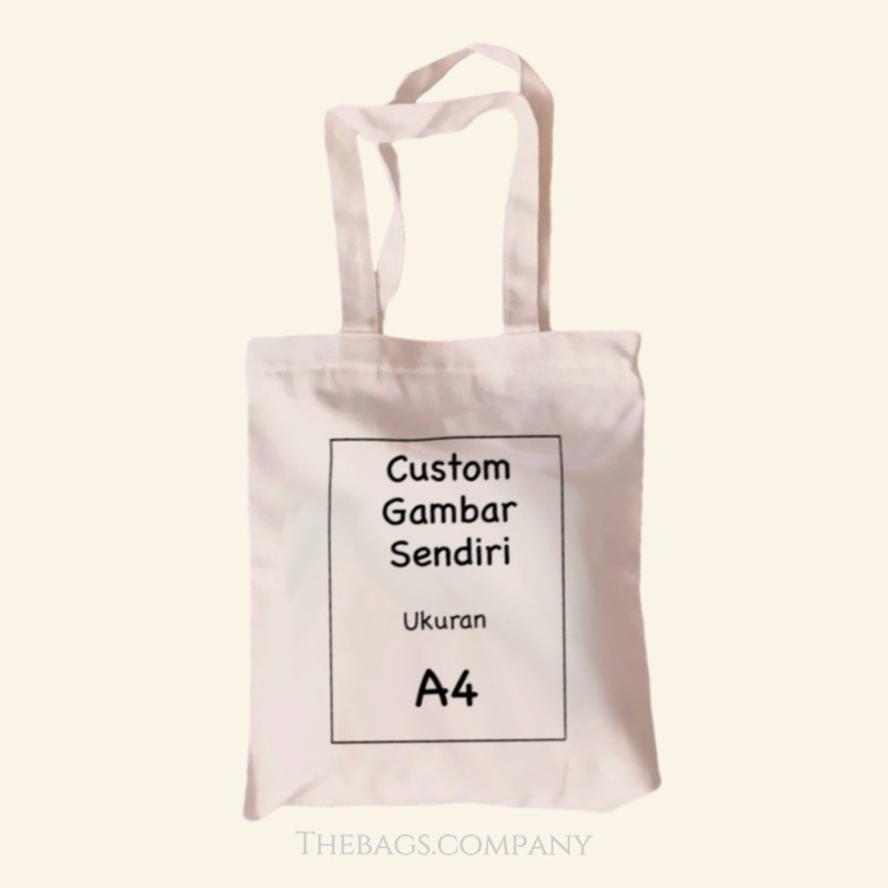 Tote bag Kanvas Motif Custom / Tote Bag Kanvas Murah Premium Unisex