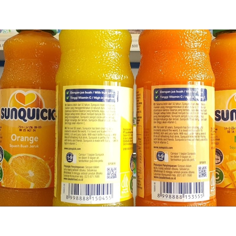 

RB22 Sun Quick Manggo, Orange, Mandarin, Lemon 300Ml / SunQuick Orange / SunQuick Mandarin /
