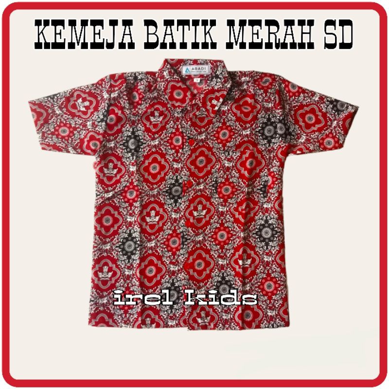 Batik Seragam Sekolah SD Batik Nasional Lengan Pendek
