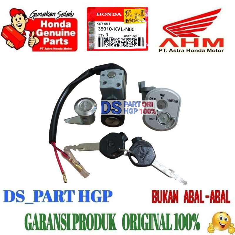 HGP 35010-KVL-N00 Keyset Kunci Kontak Plus Kunci Jok Supra X 125 Lama Batman Karbu 2007 - 2013