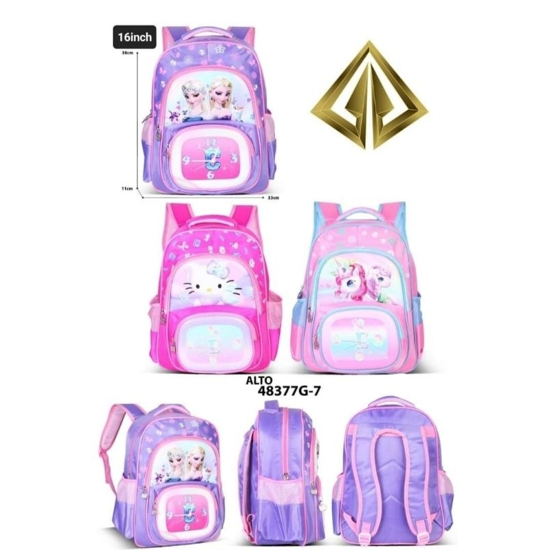 Tas Ransel Backpack Sekolah Anak Cewe SD Import By Alto
