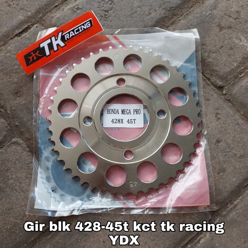 GEAR TK RACING BELAKANG 428 MEGAPRO TIGER  CB150R CBR150 VERZA SONIC GL CB NEW CB 150 BAUT 4 SUPRA G