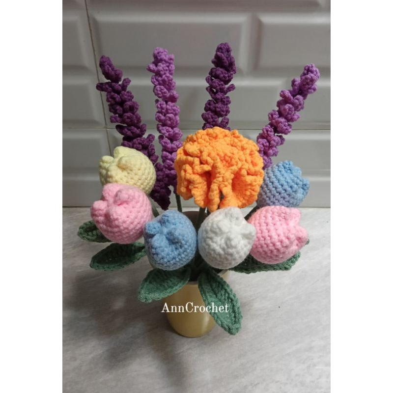 Bunga Tulip Rajut, Tulip Flower Crochet
