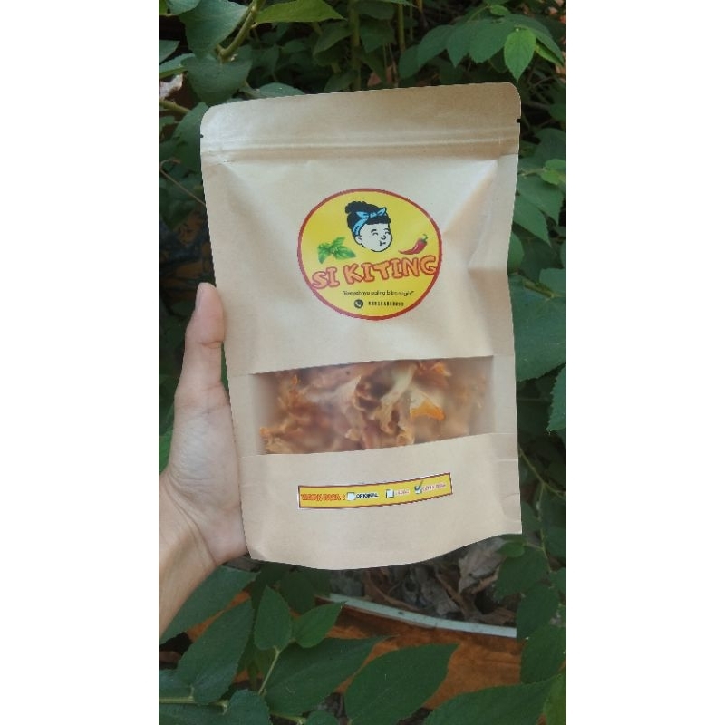 

keripik singkong pedas daun jeruk kemasan pouch