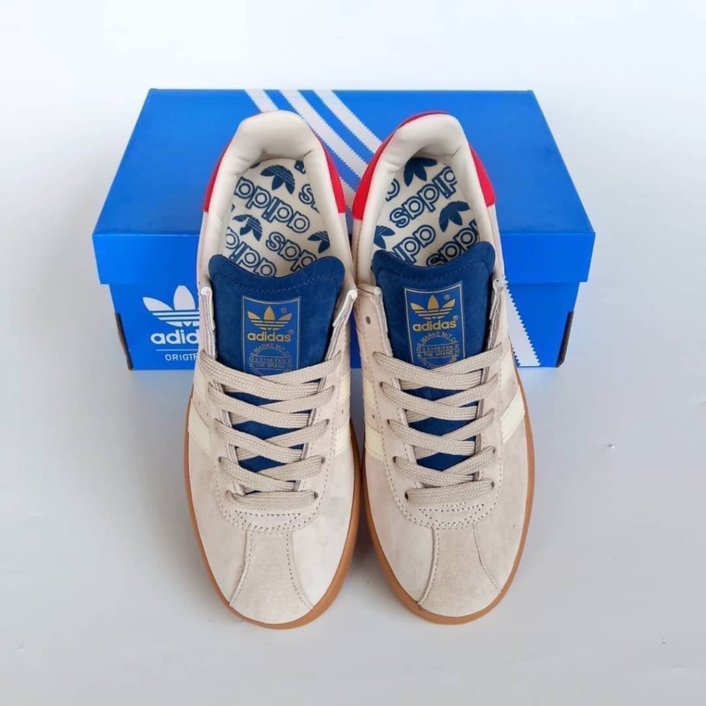 ADIDAS BROOMFIELD BEIGE BLUE RED GUM