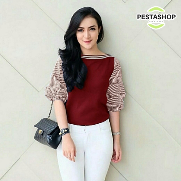 Blus Casual Wanita Blouse Model Lengan (panjang )(pendek) atasan wanita modis kekinian terbaru