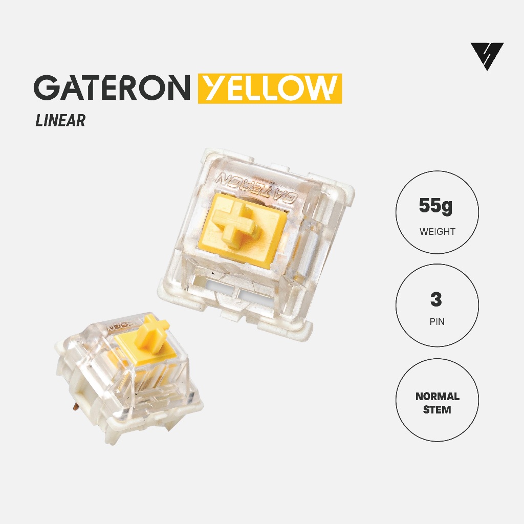 VortexSeries Gateron Yellow (Linear 3-Pins Switch)