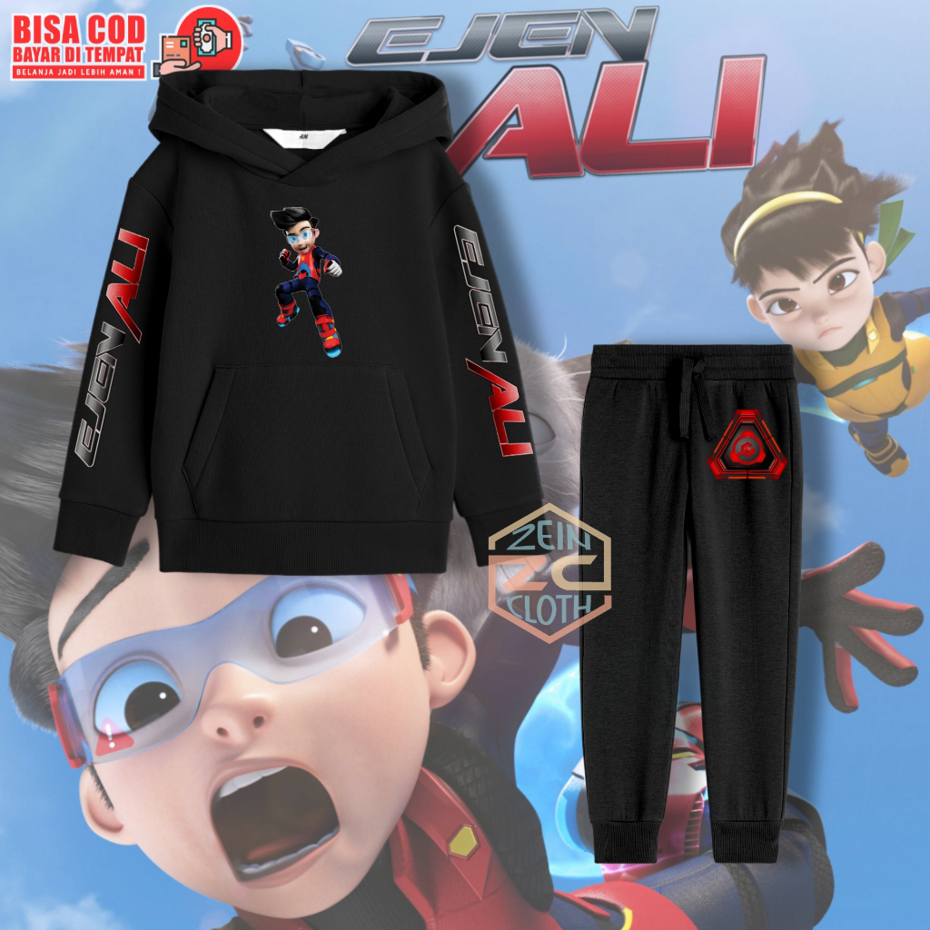 Setelan Hoodie Anak Ejen Ali / Hoodie Jogger Anak Ejen Ali / Set Anak Ejen Ali