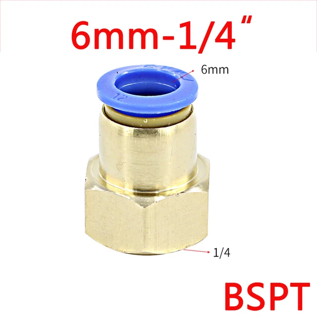Konektor Slip Lock drat dalam 1/4 x 6mm