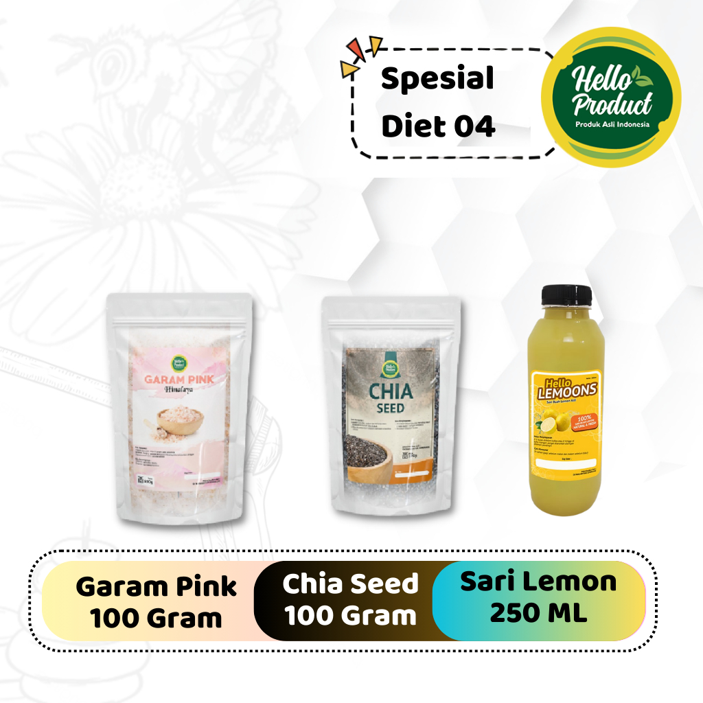 

Spesial Diet - Garem Pink 100 Gr - Chia Seed 100 Gr - Sari Lemon 250 ML