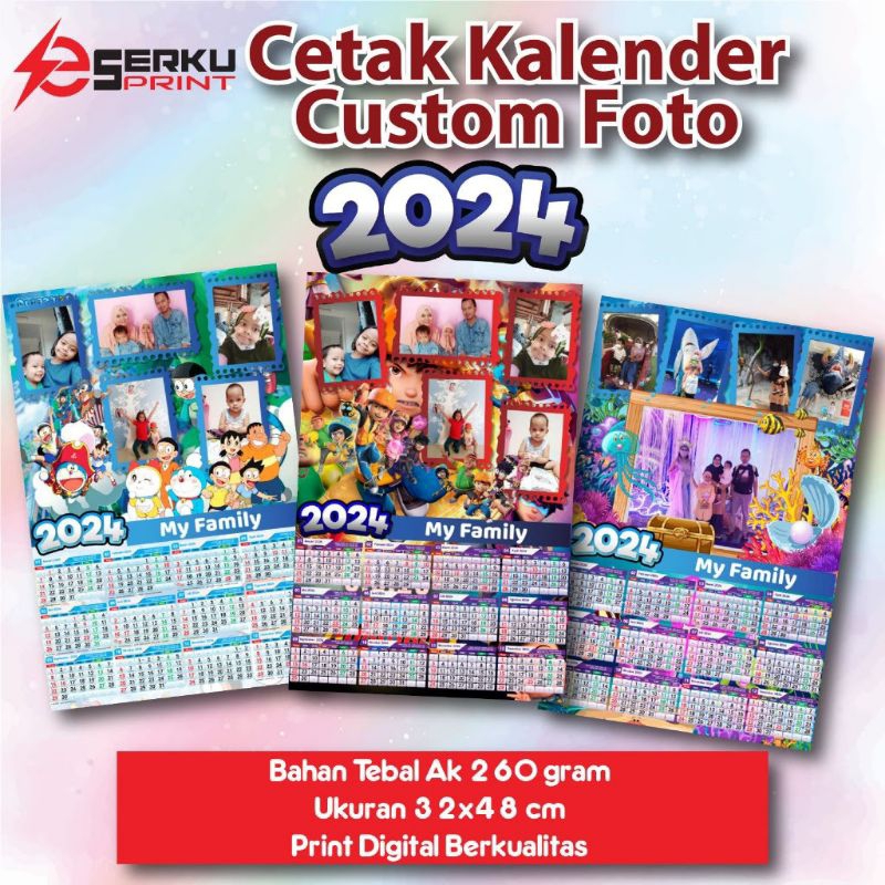 

Kalender Foto 2024 (CUSTOM) - KALENDER DINDING 2024 KUALITAS TERBAIK