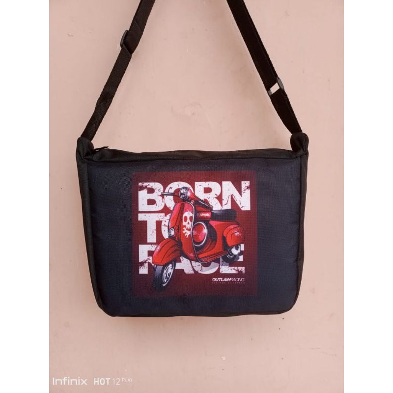 tas sling bag selempang sekolah vespa