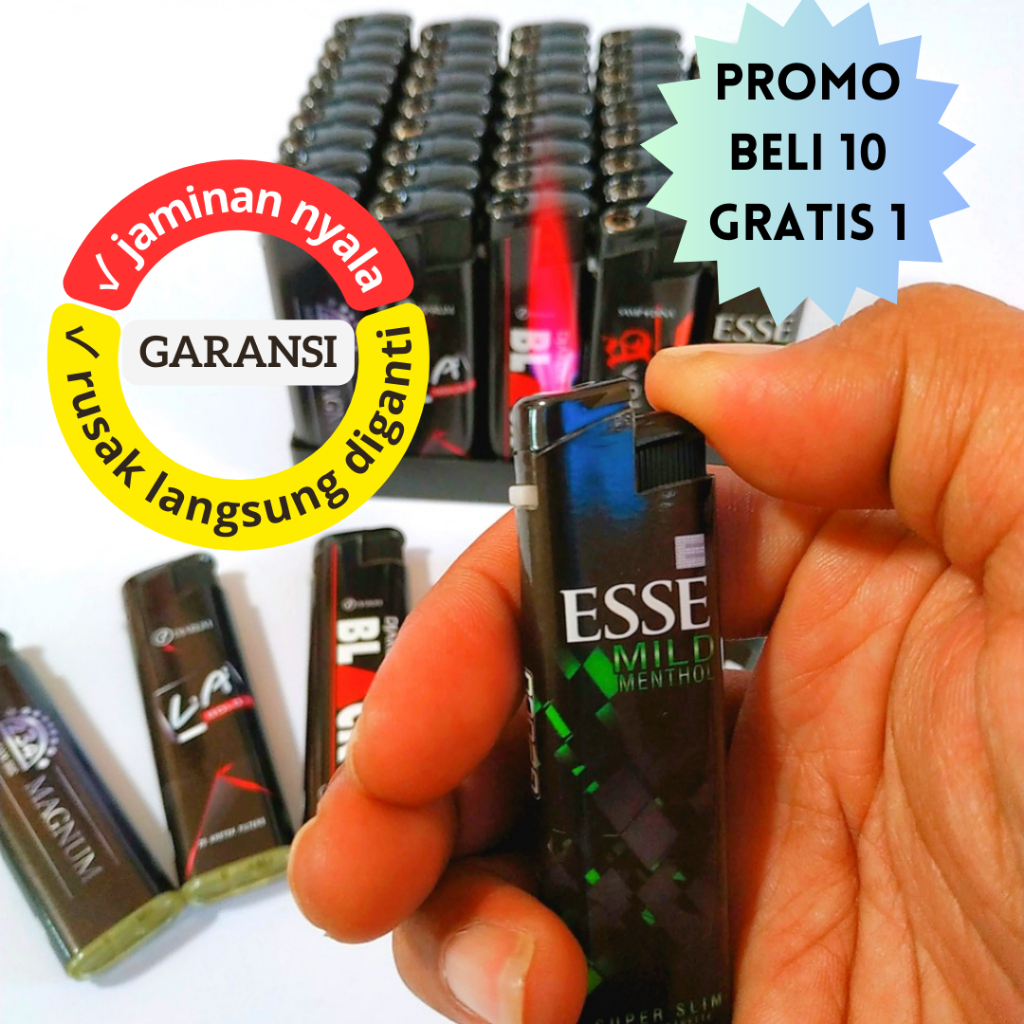 korek api anti angin, korek jos gas bara hitam tahan angin windproof