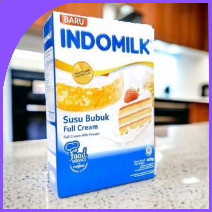 SUSU BUBUK FULL CREAM INDOMILK 400GR / SUSU BUBUK FULL CREAM / SUSU BUBUK FULL CREAM FOR BAKING & CO