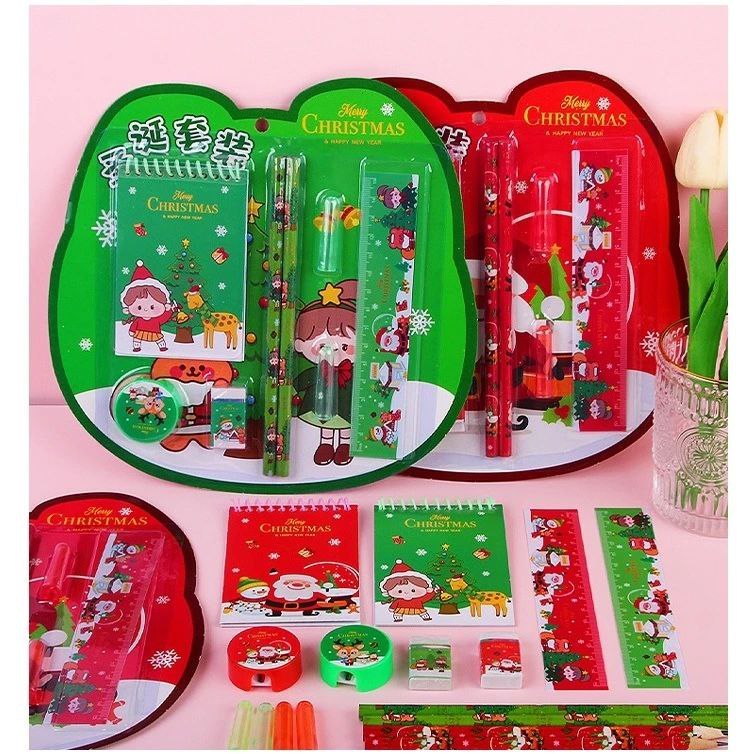 

Set Alat Tulis Edisi Natal isi 8 barang | Alat Tulis Anak Set 8in1 Xmas Edition | Stationery Supply