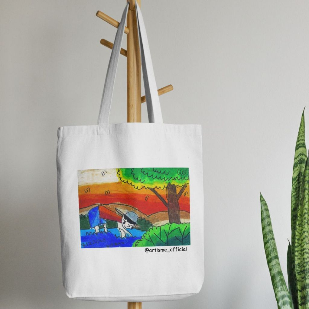 Totebag Kanvas Lukisan Pemandangan 2 / Tas Eco Friendly / Tas Serbaguna