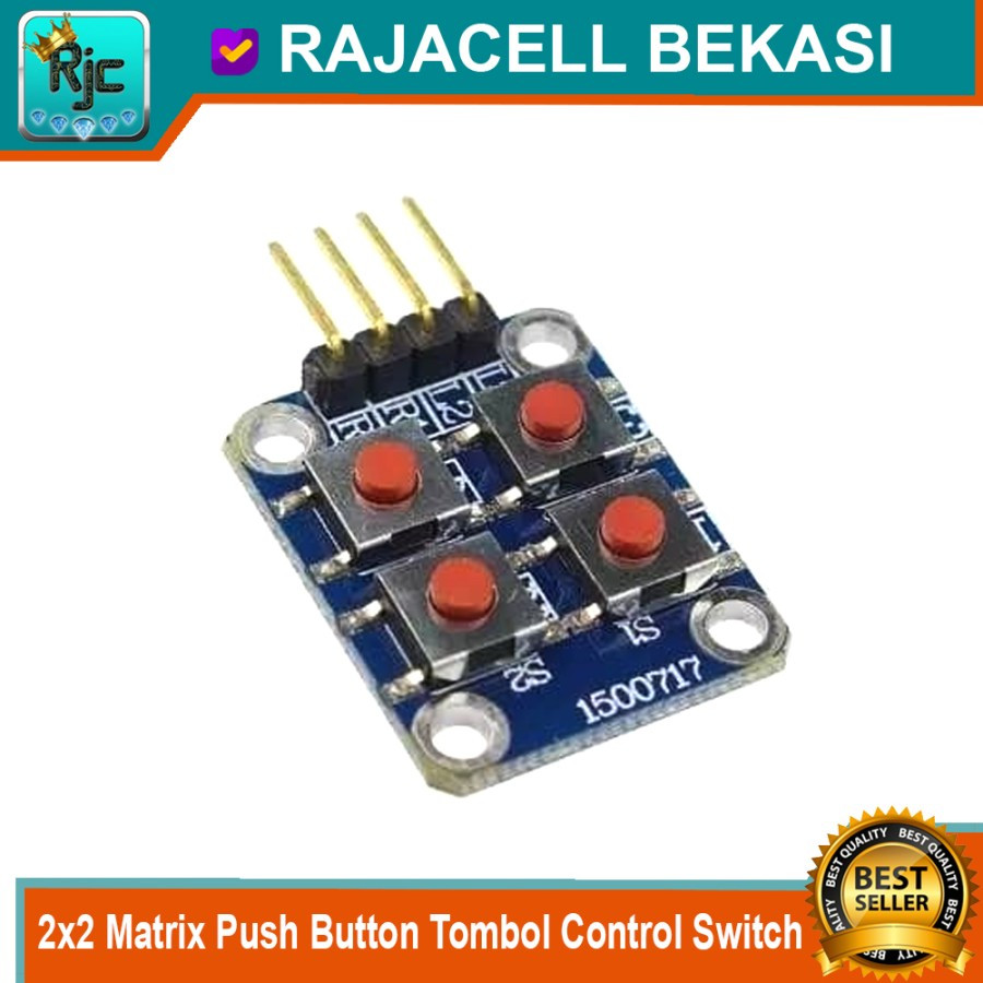 2x2 Matrix Push Button Tombol Control Switch untuk Arduino Raspberry