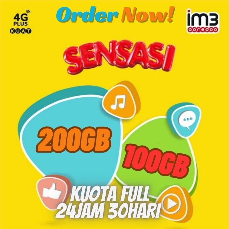 PROMO KUOTA INDOSAT  100GB 200GB 40GB 36GB 25GB FULL