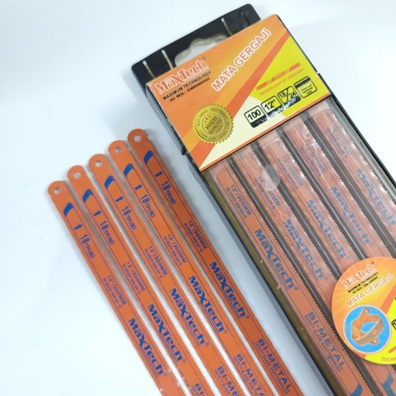 Mata Gergaji Besi Maxtech  18 TPI 12” (30 cm) / Mata Graji pemotong besi 12 Inch 300mm