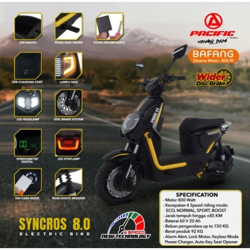 Sepeda Listrik Ebike Pasific Exotic Syncros 8.0 Syncros 8 Sincros Ori