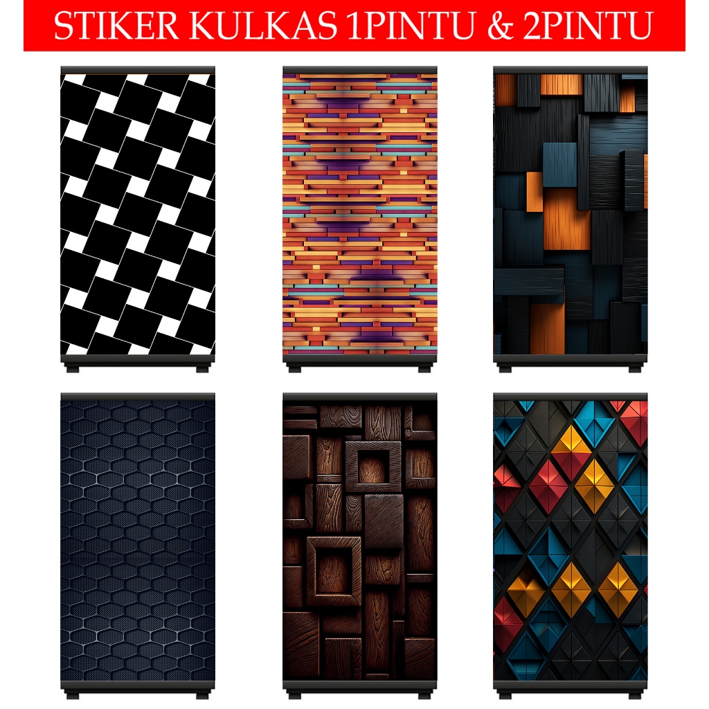 STIKER KULKAS, WALLPAPER KULKAS WALLPAPER 3D