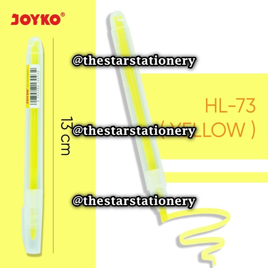 

(1 Biji) GROSIR Highlighter Joyko HL-73 Kuning / Penanda Berwarna Joyko HL73 / Joyko HL 73 (1 Biji)