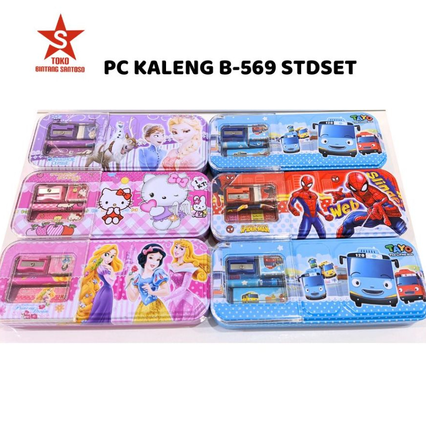 

PC KALENG B-569 STDSET / Pencil Case Kaleng B-569 Study Set / Temat Pensil