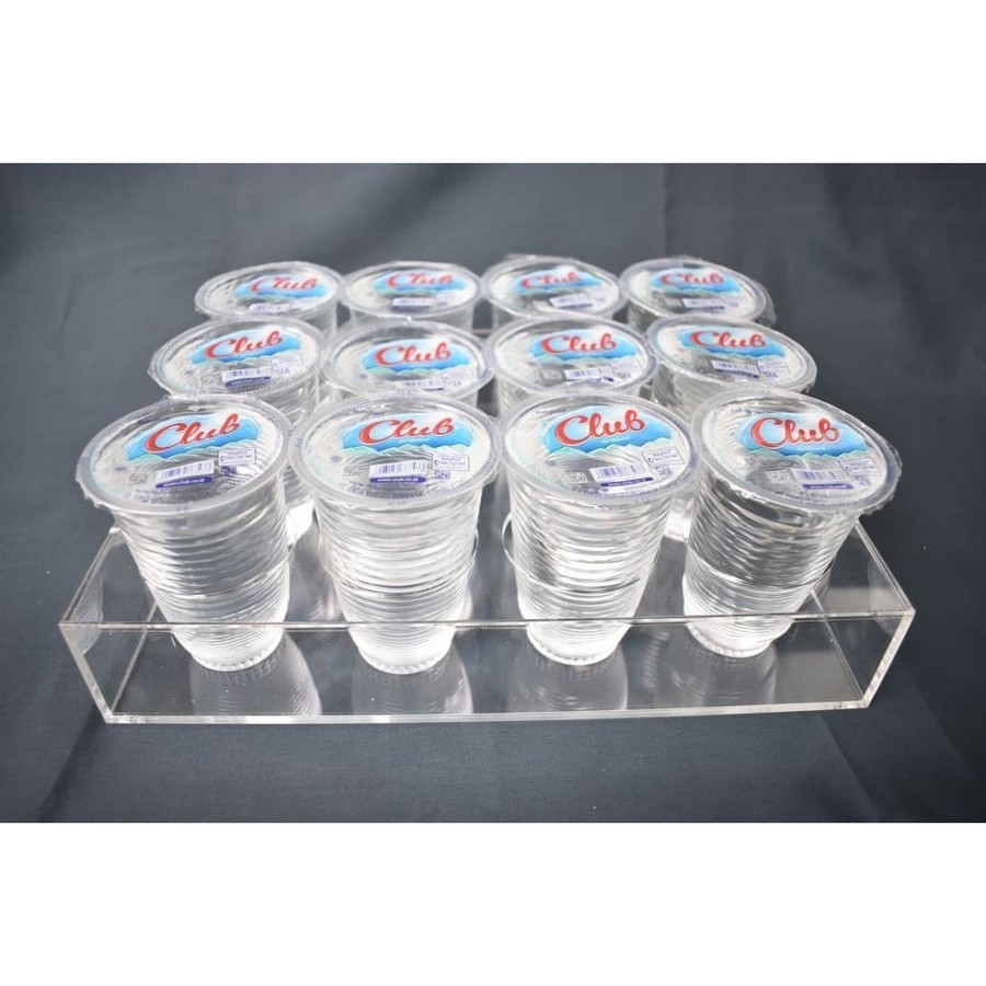 Tempat gelas Air Mineral / kotak Rak Botol akrilik