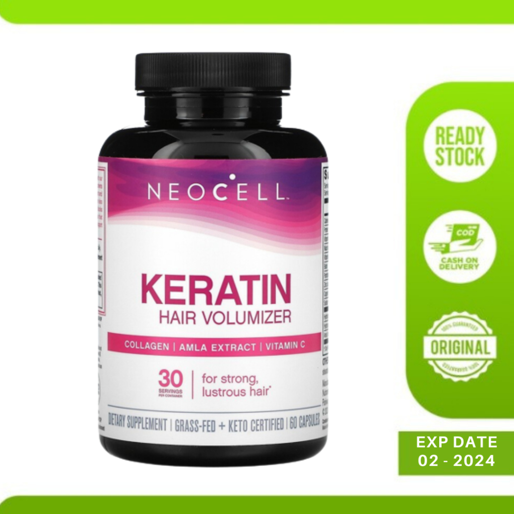 Suplemen Vitamin Penumbuh Rambut Rontok Neocell Keratin Hair Volumizer 60 Capsules