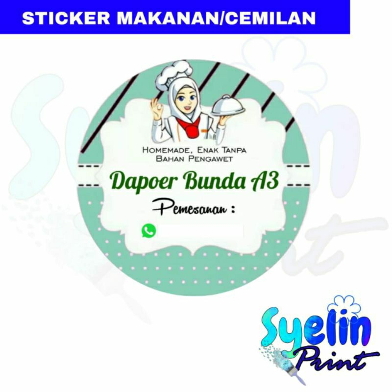 

SC (MINIMAL ORDER 100 PCS) STICKER CEMILAN/STICKER SNACK/STICKER KUE/STICKER MAKANAN