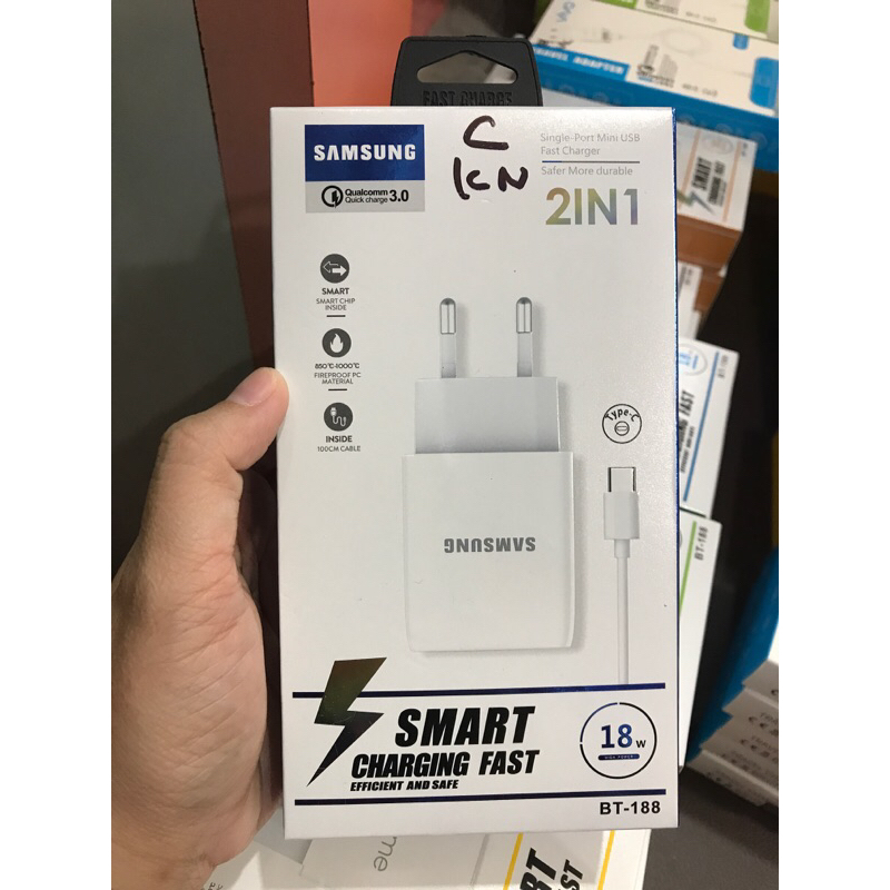 CHARGER HP SAMSUNG TYPE C CHARGING FAST 18W ORIGINAL