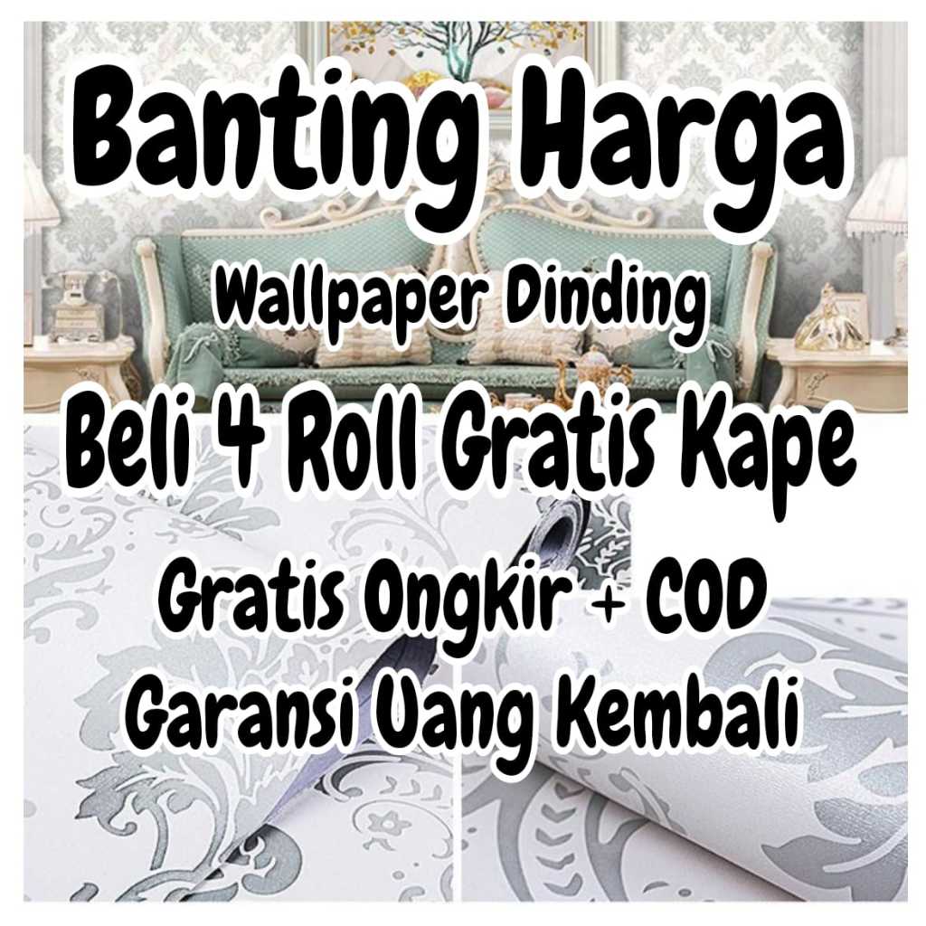 Wallpaper dinding walpaper dinding dingding MOTIF BATIK GOLD HITAM GOLD HITAM PUTIH GOLD SULTAN PUTI