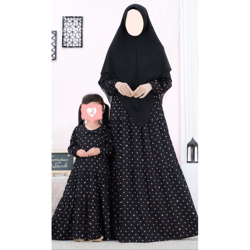 Bella Dress Some Dots (Black) by Atelier Angelina • Bella Dress Atelier Angelina • Fatima Khimar Ate
