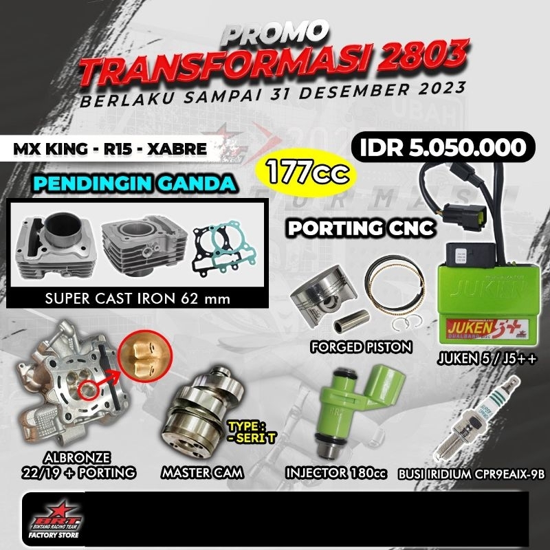 paket tune up full brt mx king ,R15 ,vixion