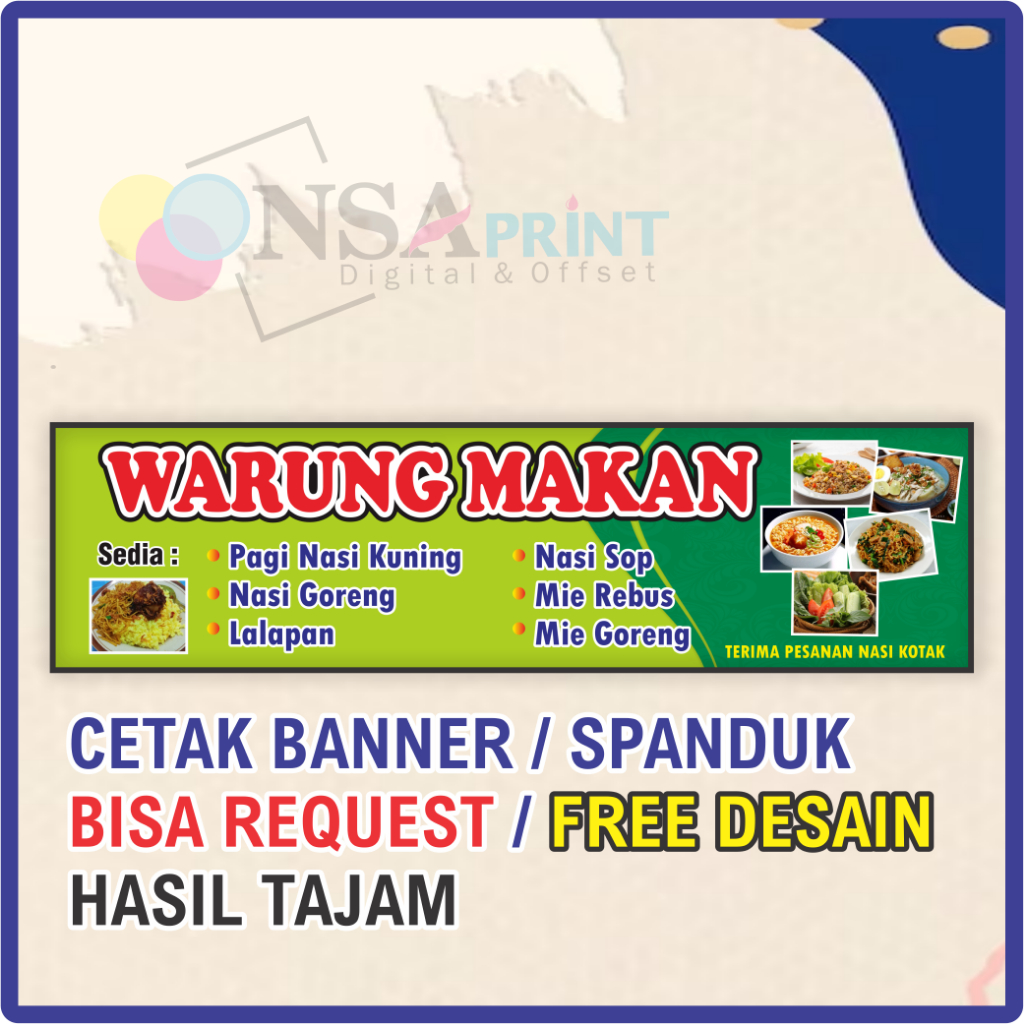 Cetak Banner / Spanduk, Agen BRILink, Online shop, Toko Sembako, Kedai Jajanan Dll, Bisa Request Des