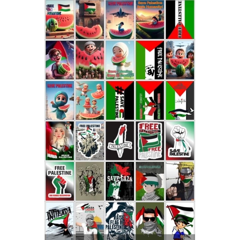 

STIKER BENDERA PALESTINA ISI 45 pc