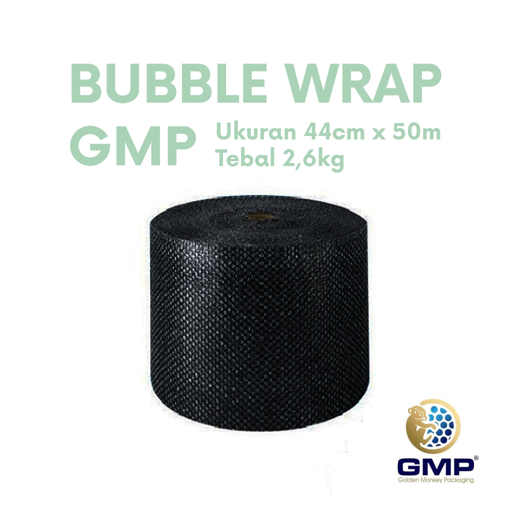 

BUBBLE WRAP ROLL HITAM GMP 44CM X 50M PREMIUM MURAH TEBAL KECIL