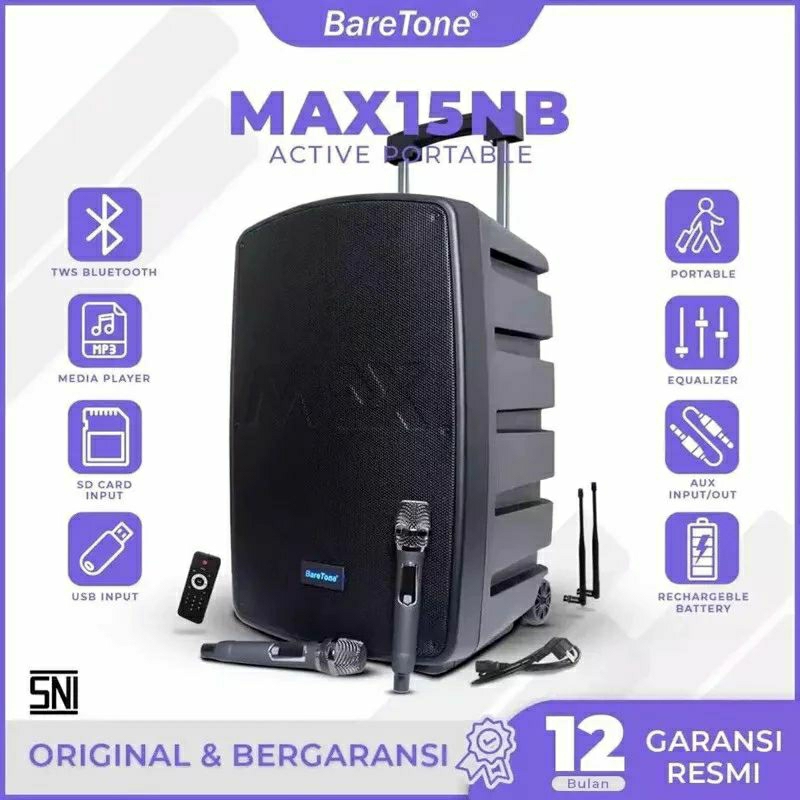 Baretone 15 NB speaker portable Baretone 15Nb 15inch  original