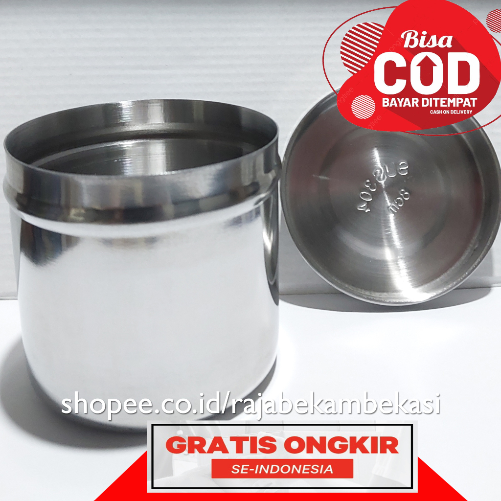 Dressing Jar stainless steel Type 304 8 cm  - Tahan Karat - Temperatur Tinggi