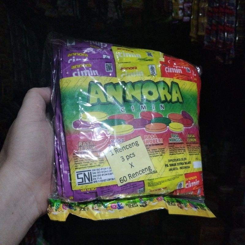 

permen annora harga 60 renteng x 3pics