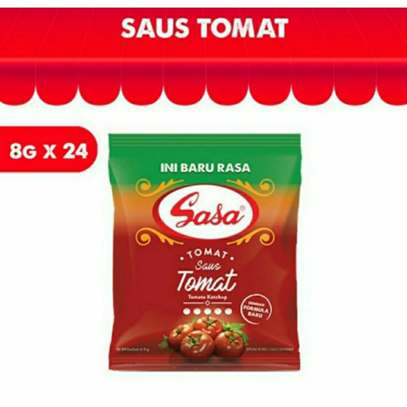 

Sasa Saus Tomat Sachet 24 x 8gr per pack bungkus