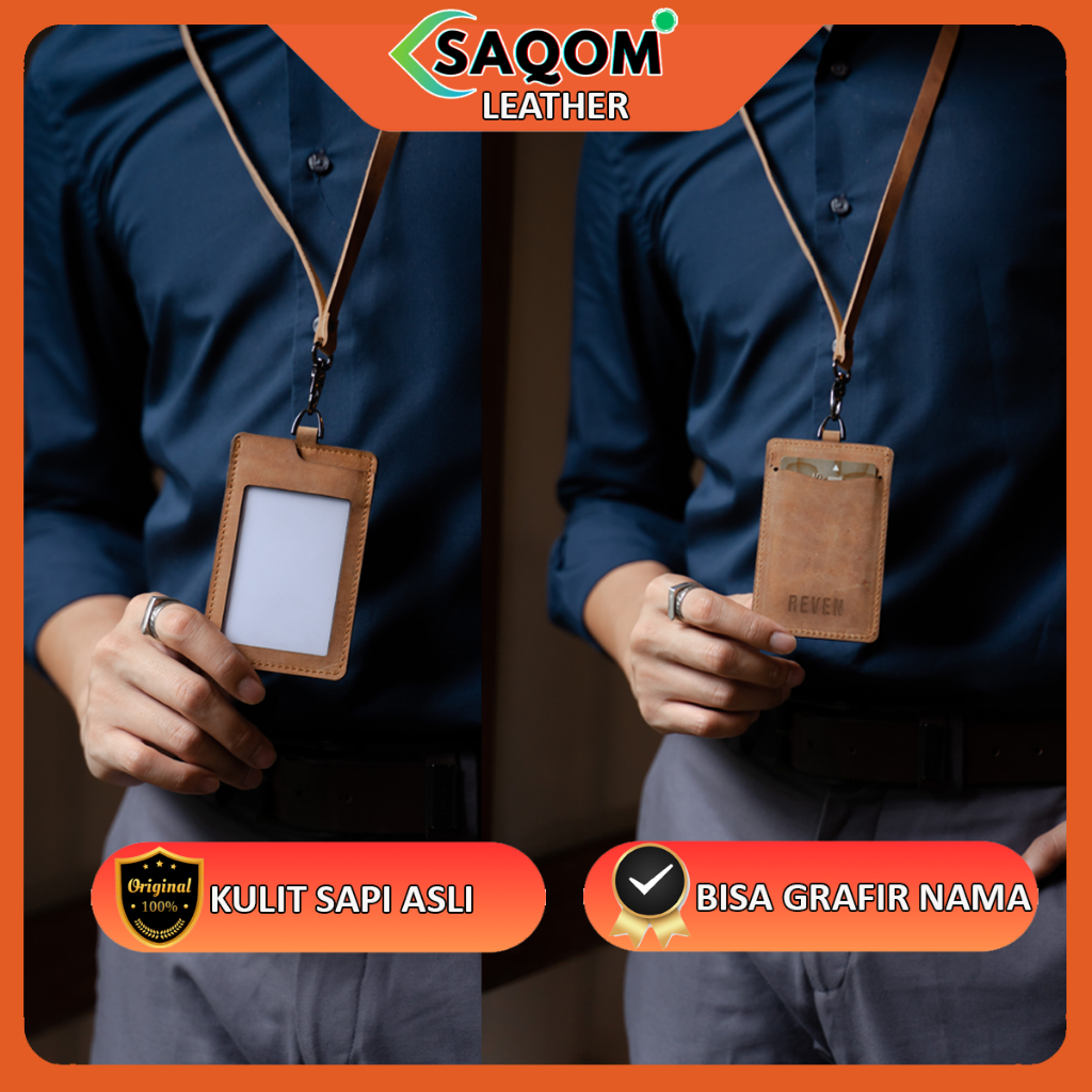 

ID CARD HOLDER LANYARD / KALUNG ID CARD 3 SLOT KARTU BAHAN KULIT HQ / ID CARD KALUNG / NAME TAG / PERLENGKAPAN SEKOLAH & KANTOR