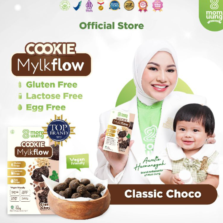 

【Penjualan Terbaik】✅COD MOM UUNG COOKIE ASI BOOSTER MYLKFLOW CLASSIC CHOCO /COOKIE SEHAT PELANCAR ASI/ VEGAN FRIENDLY / LACTOSE FREE / GLUTEN FREE / EGG FREE